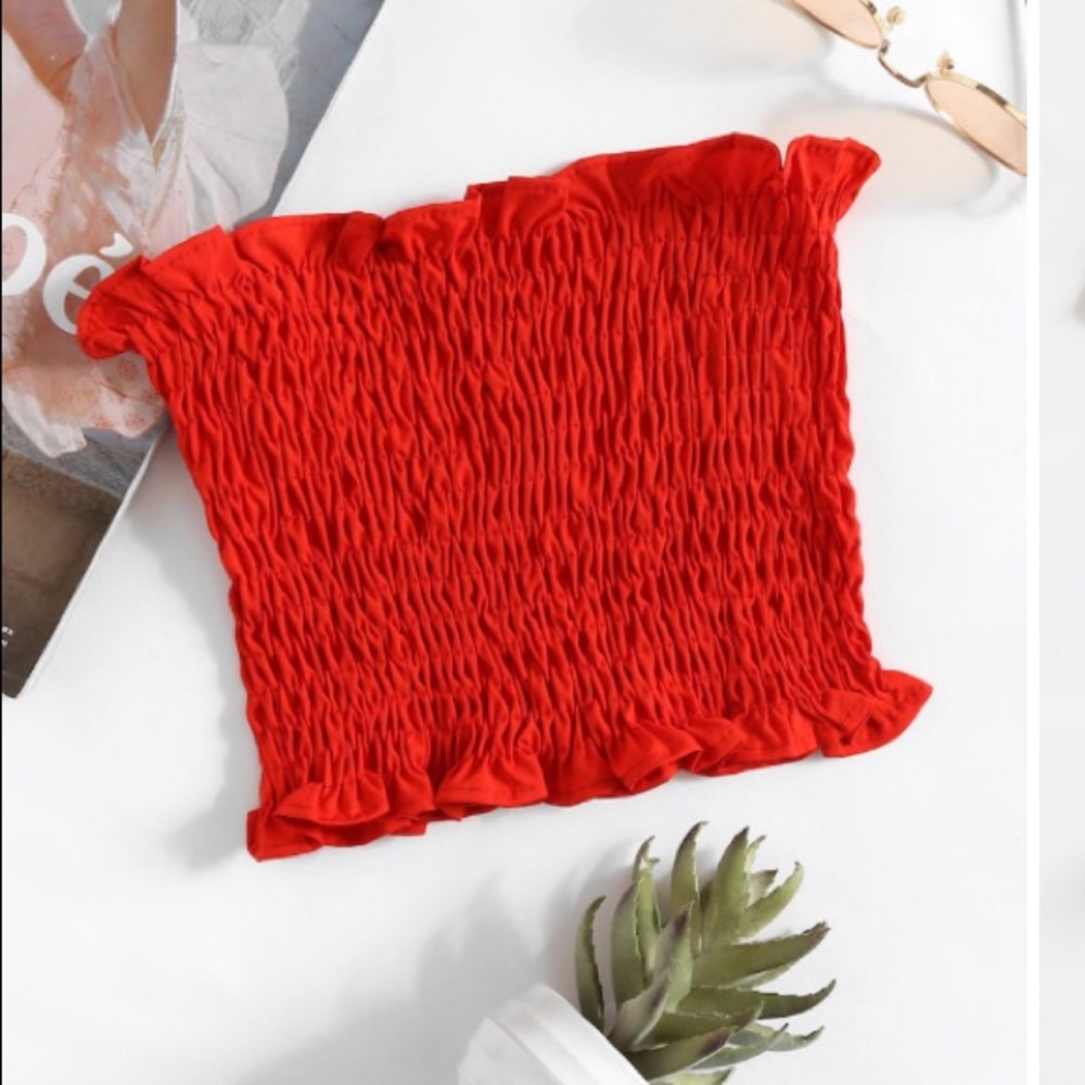 Red crop top